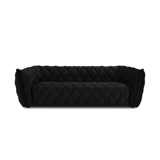 Czarna sofa z aksamitną powierzchnią Interieurs 86 Flandrin