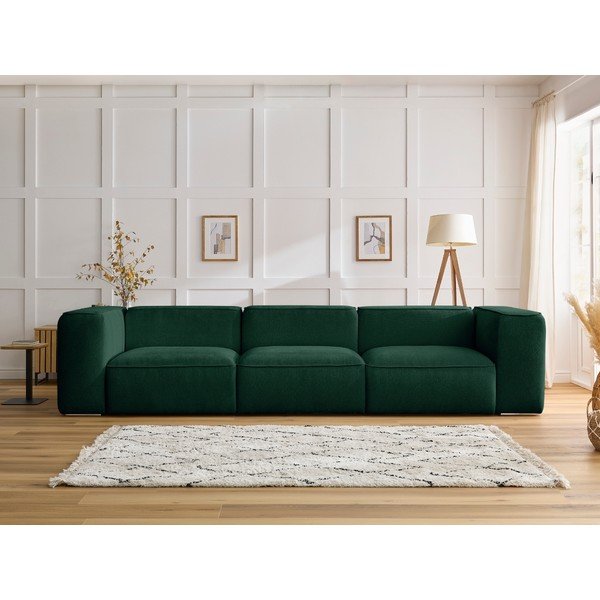 Ciemnozielona sofa 345 cm Zephyr – Bobochic Paris-image-1