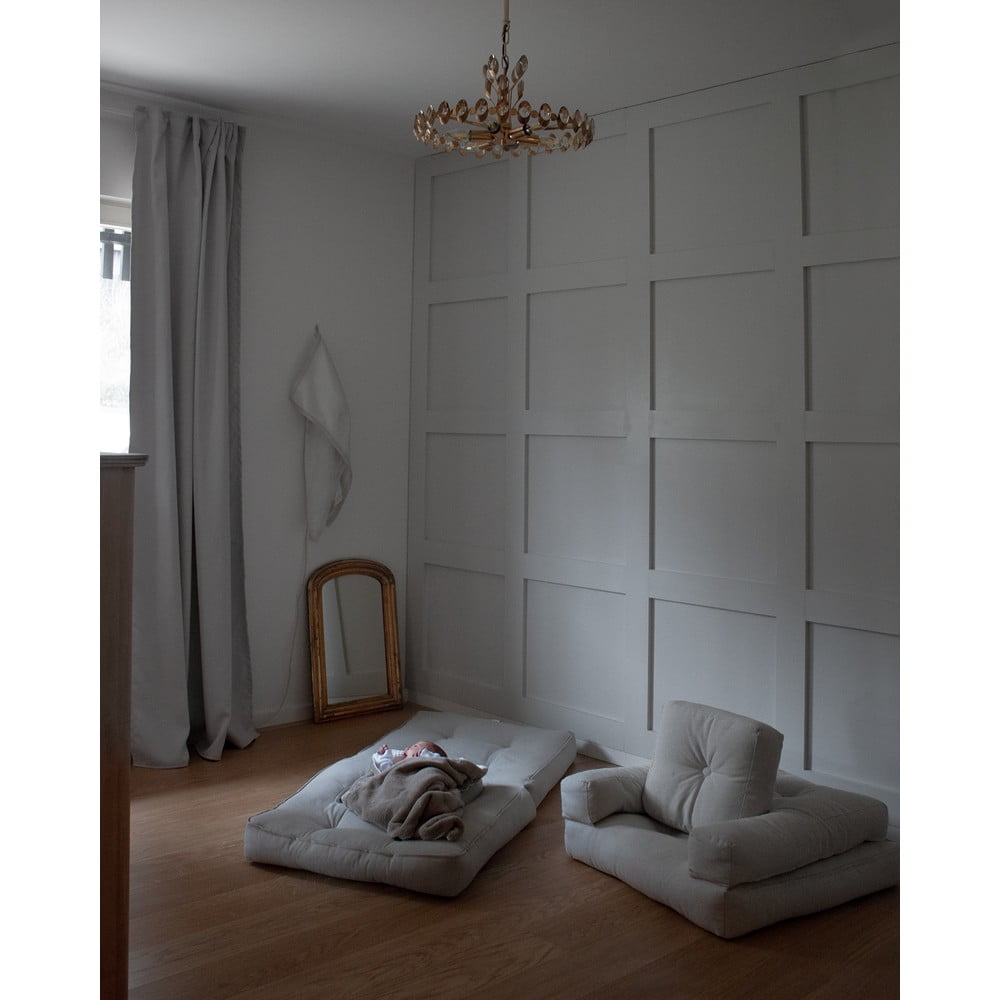 Dziecięcy fotel rozkładany s taburetkou Karup Design Mini Cube Dark Grey (zdjęcie 7)