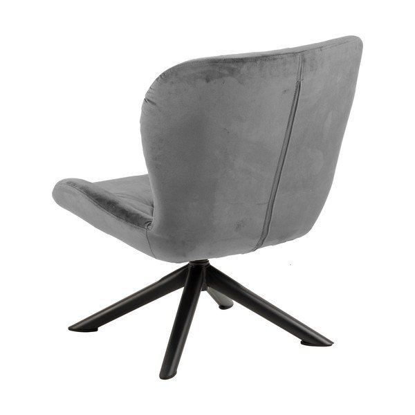 Szary aksamitny fotel Actona Batilda-image-1
