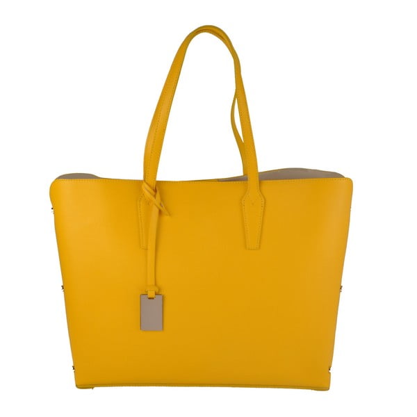 Żółta skórzana torebka Matilde Costa Eline