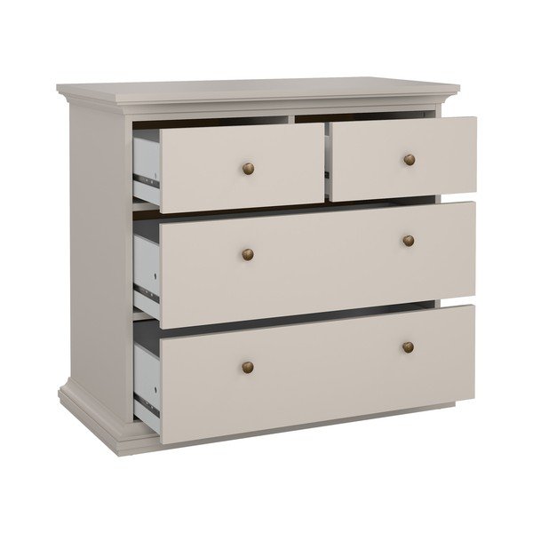 Kremowa komoda 96x87x49 cm Paris – Tvilum-image-3