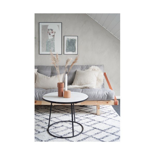 Sofa rozkładana z lnianym obiciem Karup Design Jump Black/Linen-image-4
