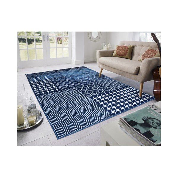 Niebieski dywan Webtappeti Reflex Malo, 160x230 cm-image-1