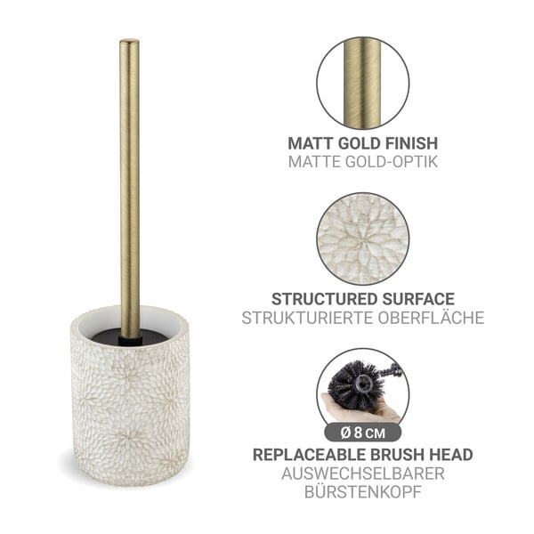 Biała szczotka do WC z żywicy polimerowej Montalfano – Wenko-image-2