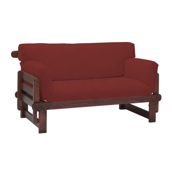 Ciemnoczerwona rozkładana sofa dwuosobowa 13Casa Karma