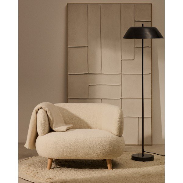Beżowy fotel z materiału bouclé Luisa – Kave Home-image-1