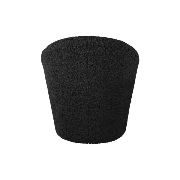 Czarny fotel z przędzy pętelkowej Bouclé Cuddly  – Leitmotiv-image-3