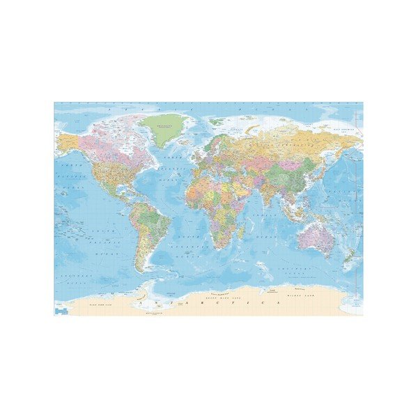 Tapeta wielkoformatowa Niebieska mapa, 366x254 cm-image-1