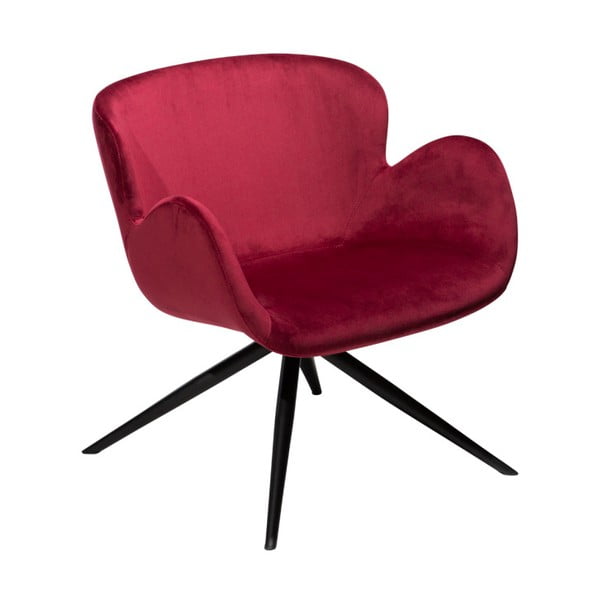 Czerwony fotel DAN–FORM Denmark Gaia Lounge Velvet