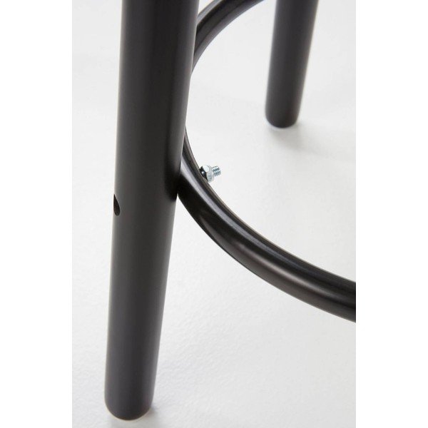 Czarny hoker z litego drewna sosnowego (wysokość siedziska 65 cm) Kinna – Jotex-image-3