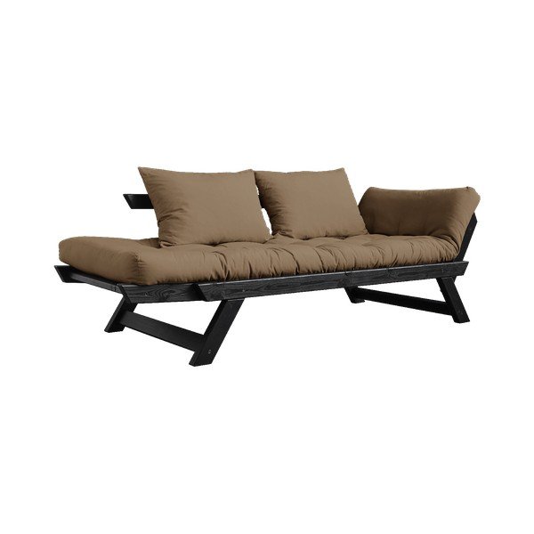 Sofa rozkładana z brązowym pokryciem Karup Design Bebop Black/Mocca-image-4