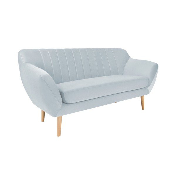 Jasnoniebieska aksamitna sofa Mazzini Sofas Sardaigne, 158 cm-image-1