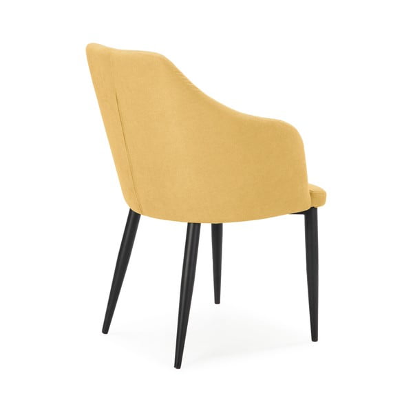 Żółte tapicerowane fotele jadalniane zestaw 2 szt. Nadi – Marckeric-image-4