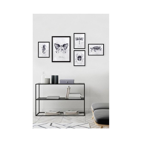Komplet 5 dekoracji ściennych Tablo Center Animals