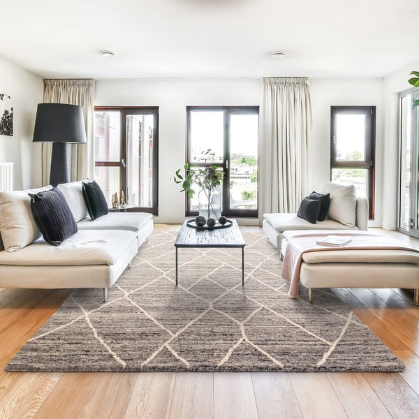 Szary dywan wełniany 200x290 cm Noah – Asiatic Carpets-image-1