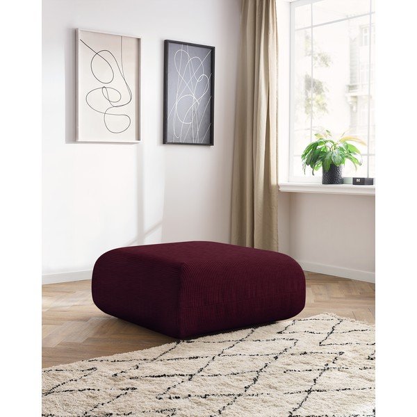 Bordowy sztruksowy podnóżek Lecomte – Bobochic Paris-image-1