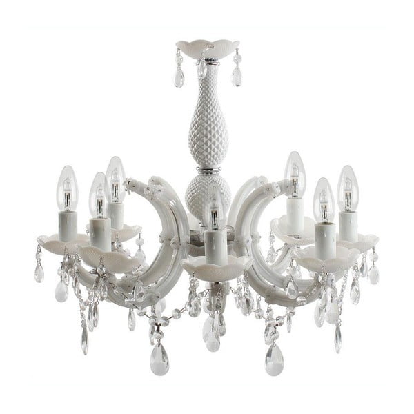 Żyrandol Pendant Lamp In White, 56x59 cm