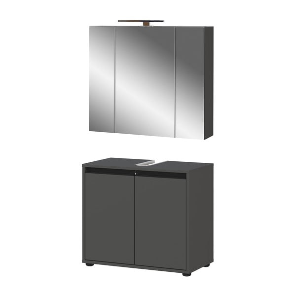 Antracytowy zestaw łazienkowy Lemont – Germania
