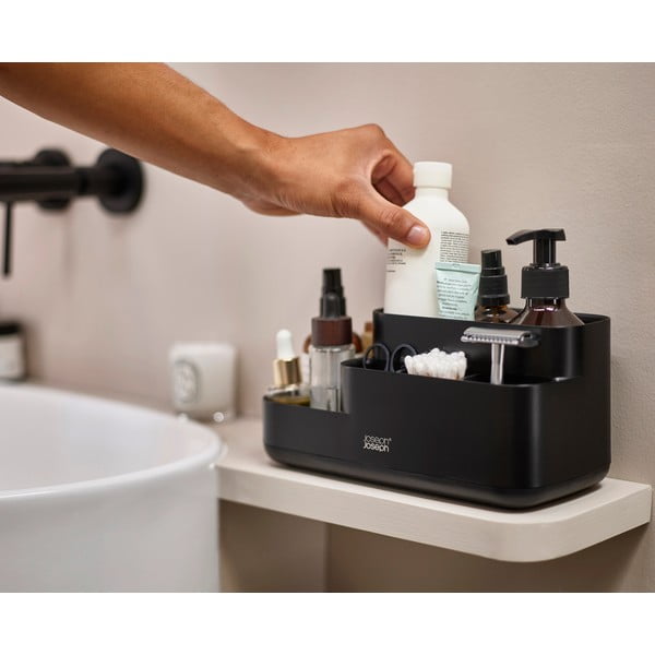 Czarny plastikowy organizer łazienkowy EasyStore – Joseph Joseph-image-1