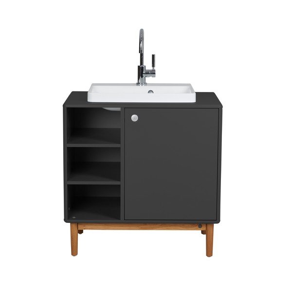 Ciemnoszara szafka pod umywalkę 80x62 cm Color Bath – Tom Tailor-image-4