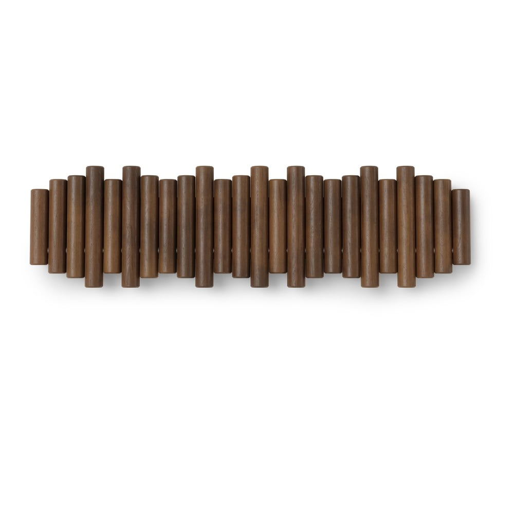 Ciemnobrązowy wieszak ścienny z litego drewna sosnowego 61 cm Picket – Umbra (zdjęcie 4)