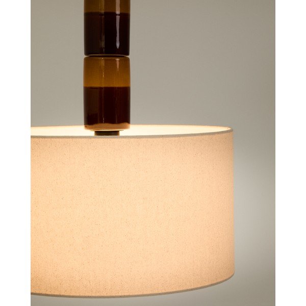 Lampa wisząca z tekstylnym kloszem Mavran – Kave Home-image-1