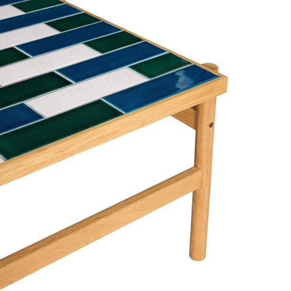 Czarno-biały/w naturalnym kolorze stolik w dekorze dębu 61x132 cm Motif – Hübsch-image-3