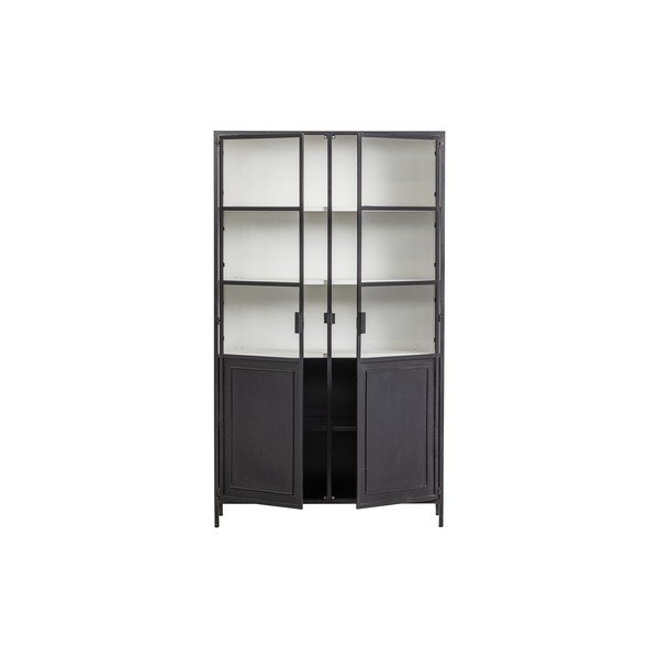 Czarna metalowa witryna 110x189 cm Nora – Basiclabel -image-2