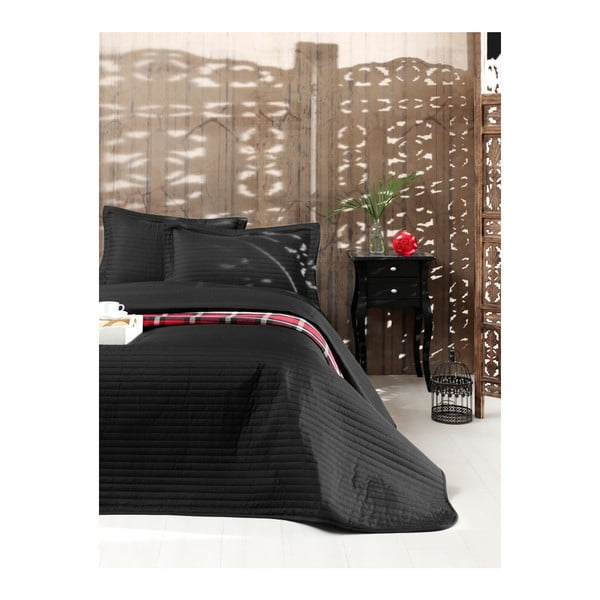 Zestaw narzuty na łóżko i 2 poszewek na poduszkę z domieszką bawełny Kralice, 240x220 cm