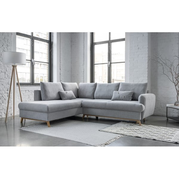 Jasnoszary rozkładany/ze schowkiem narożnik (lewostronny/w kształcie litery L) Scandic Lagom – Miuform-image-1