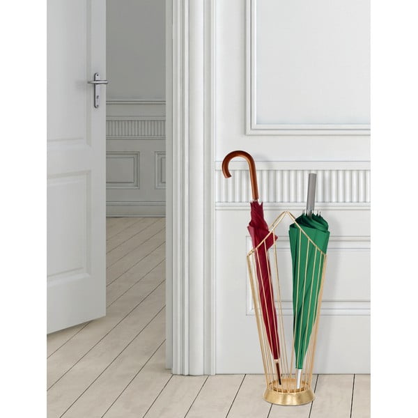 Stojak na parasole w kolorze złotym Mauro Ferretti, wysokość 60 cm-image-1