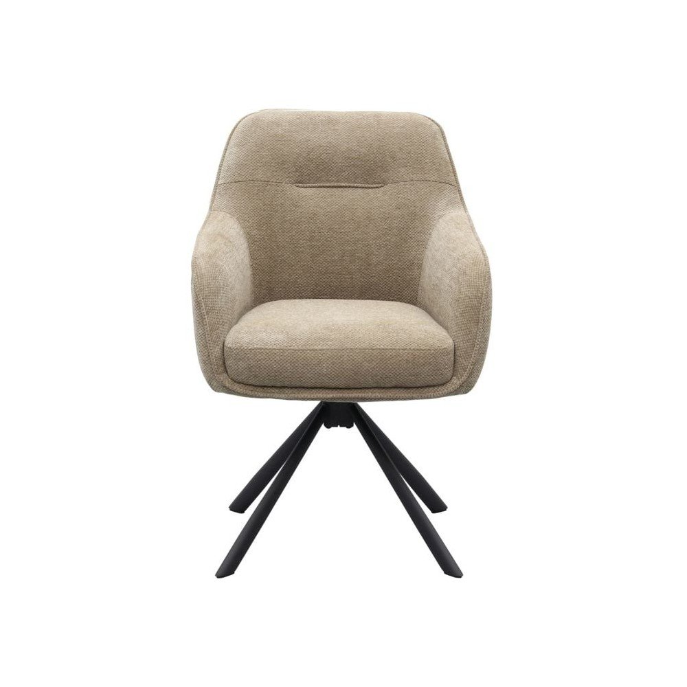 Szarobrązowy tapicerowany fotel jadalniany z podłokietnikami Avola – Unique Furniture (zdjęcie 3)