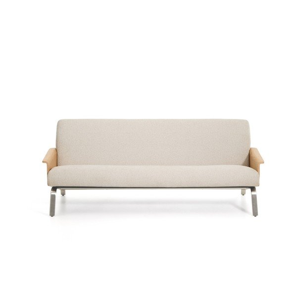 Beżowa sofa z tkaniny szenilowej 205 cm Amsen – Kave Home