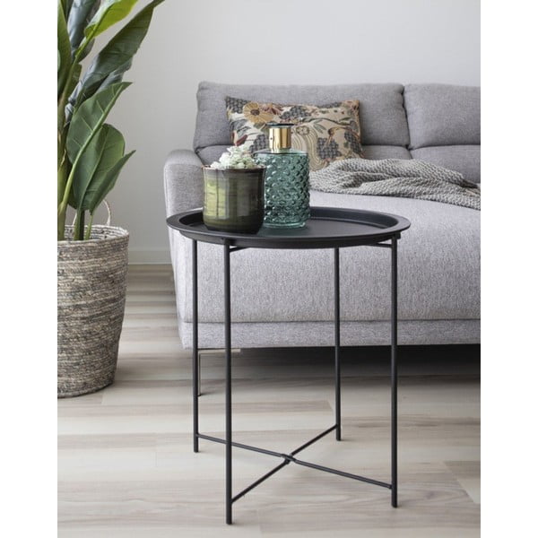 Metalowy okrągły stolik ø 47 cm Bastia – House Nordic-image-1