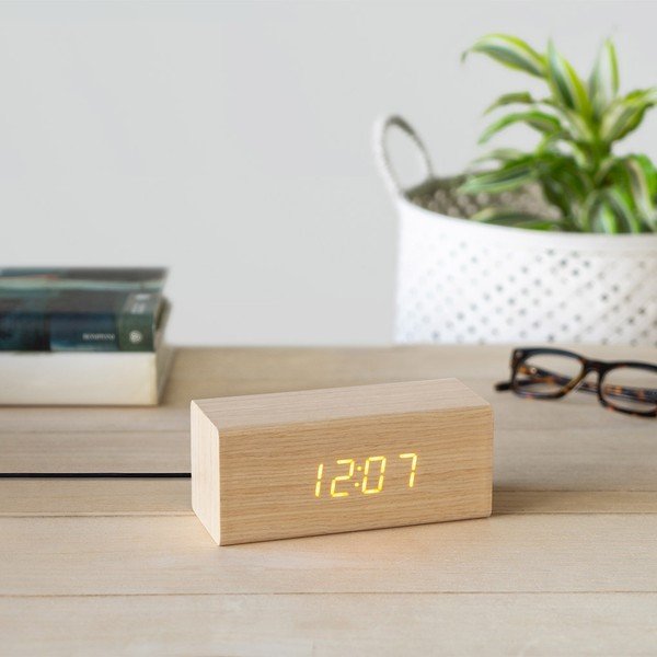 Cyfrowy budzik stołowy Timber – Balvi-image-1