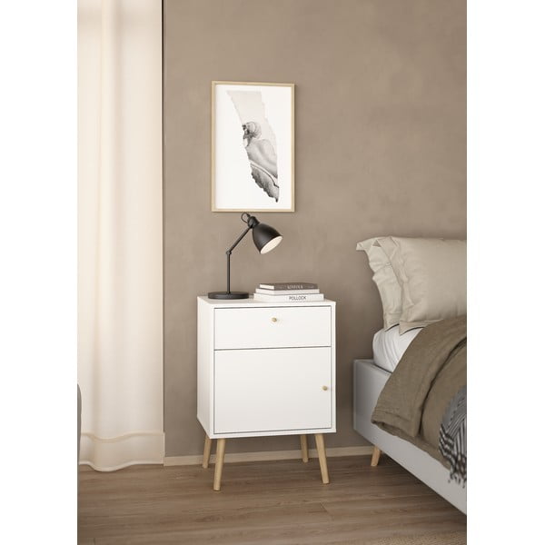 Biała szafka nocna Bodo – Tvilum-image-1