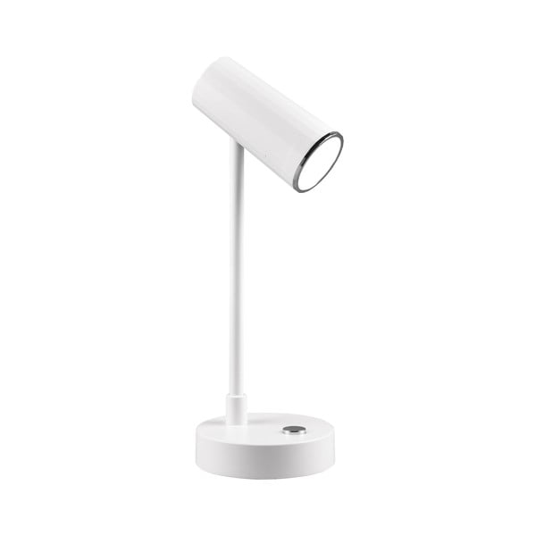 Biała lampa stołowa LED ze ściemniaczem (wys. 28 cm) Lenny – Trio