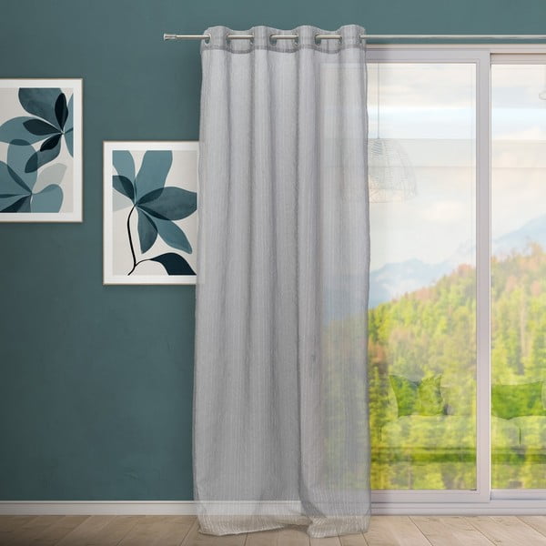 Szara firanka 140x260 cm Vertical Thread – Casa Selección-image-1