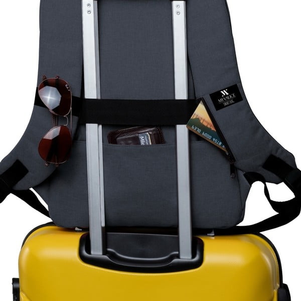 Antracytowy plecak z portem USB My Valice GALAXY Smart Bag-image-2