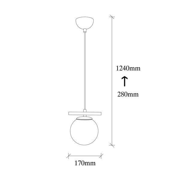 Biała/czarna lampa wisząca ze szklanym kloszem ø 15 cm Üzüm – Opviq lights-image-3