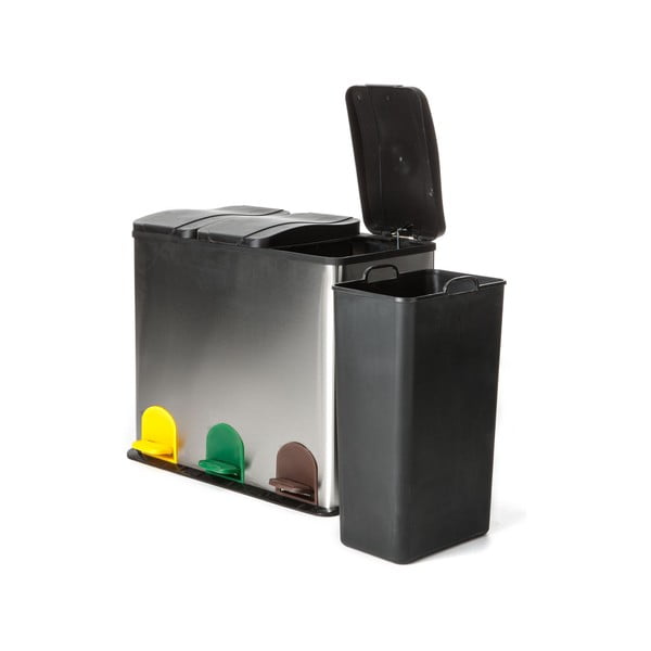 Kosz na śmieci w srebrnym kolorze Tomasucci Recycle, 60 l-image-2