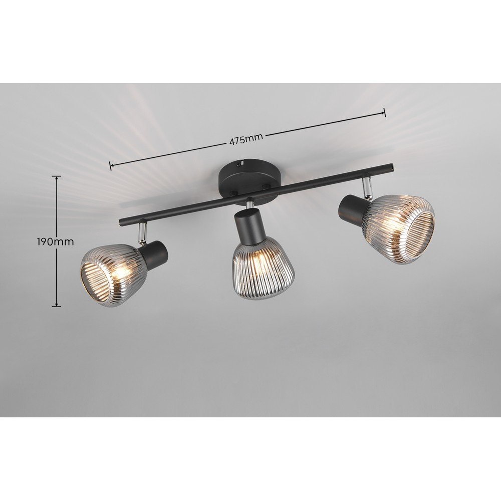 Czarna lampa punktowa ø 10 cm Tarifa – Trio (zdjęcie 7)