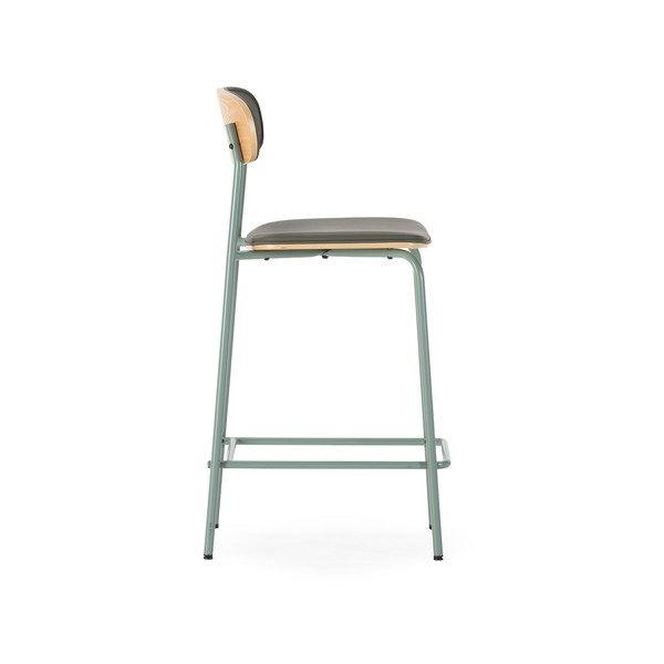 Ciemnozielone tapicerowane hokery zestaw 2 szt. (wysokość siedziska 65,5 cm) Saula – Marckeric-image-3