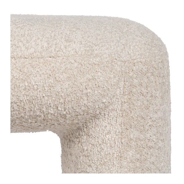 Beżowa  ławka z materiału bouclé Suave – Ixia-image-4