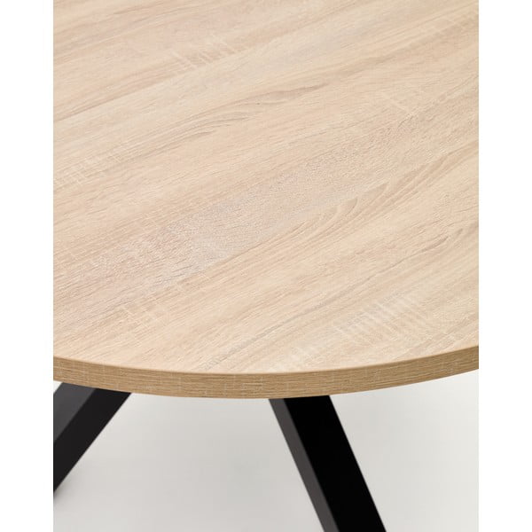Czarno-naturalny okrągły stół ø 120 cm Argo – Kave Home-image-4