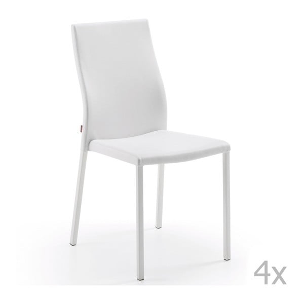 Zestaw 4 białych krzeseł La Forma Aura