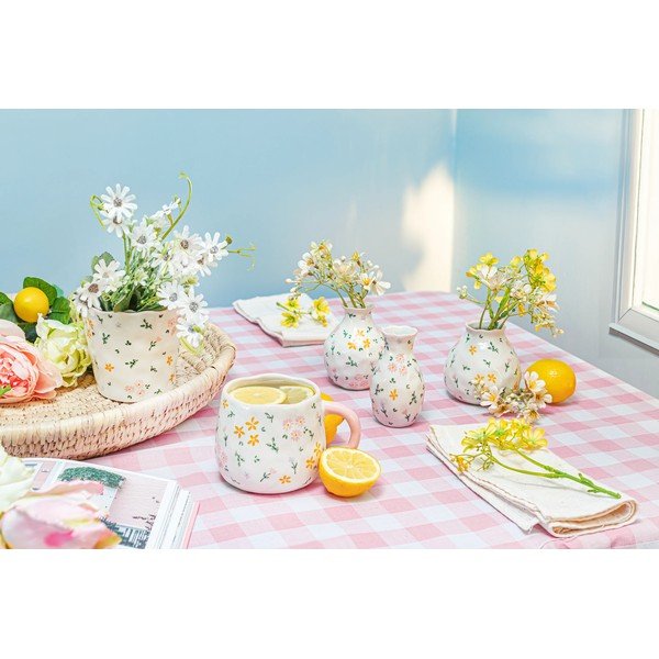 Kamionkowa osłonka na doniczkę ø 11 cm Ditsy Floral – Sass & Belle-image-2