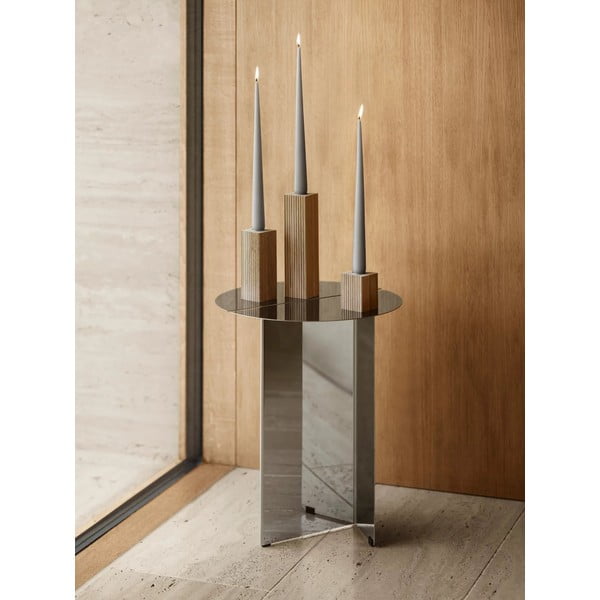 Drewniane świeczniki zestaw 3 szt. Dreva – Blomus-image-4