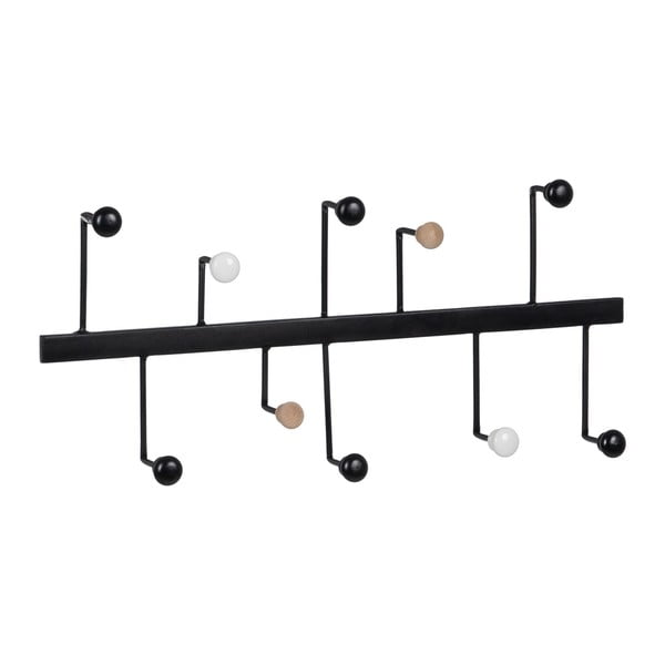 Czarny metalowy wieszak ścienny – Ixia-image-1